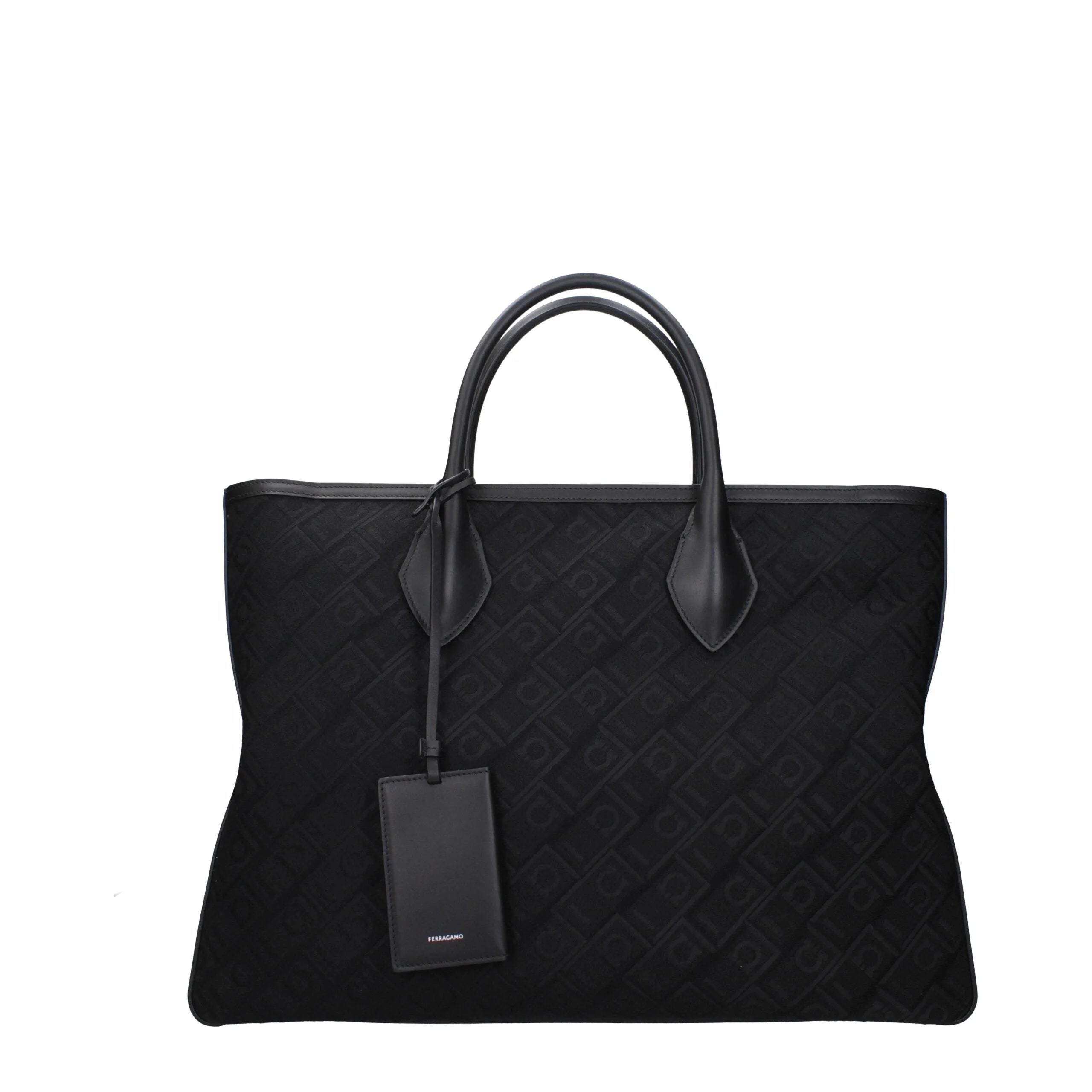 Sac à main en tissu noir Salvatore Ferragamo