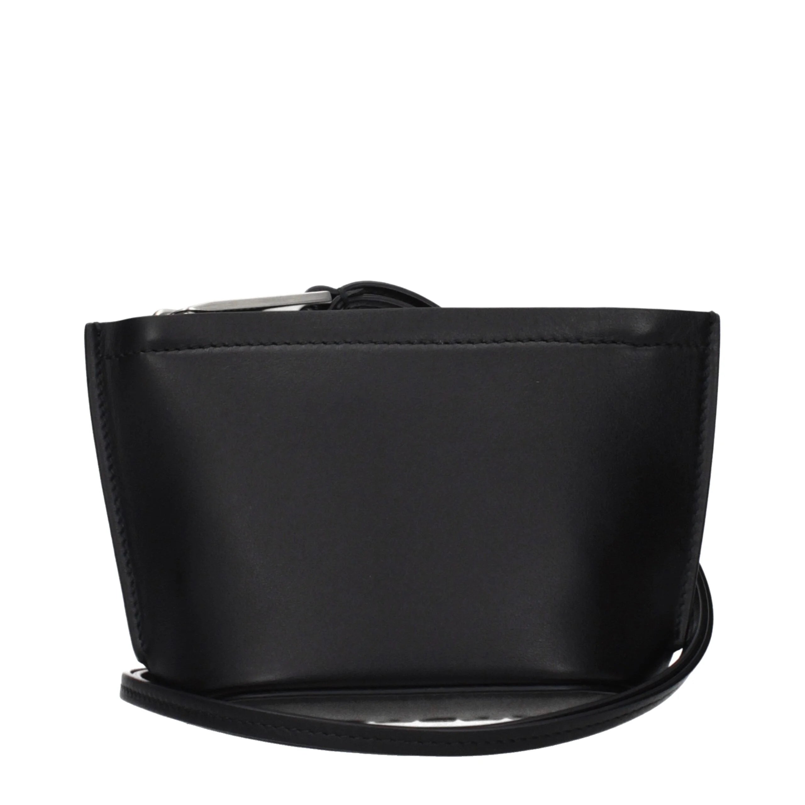 Salvatore Ferragamo Black Leather Clutch Bag