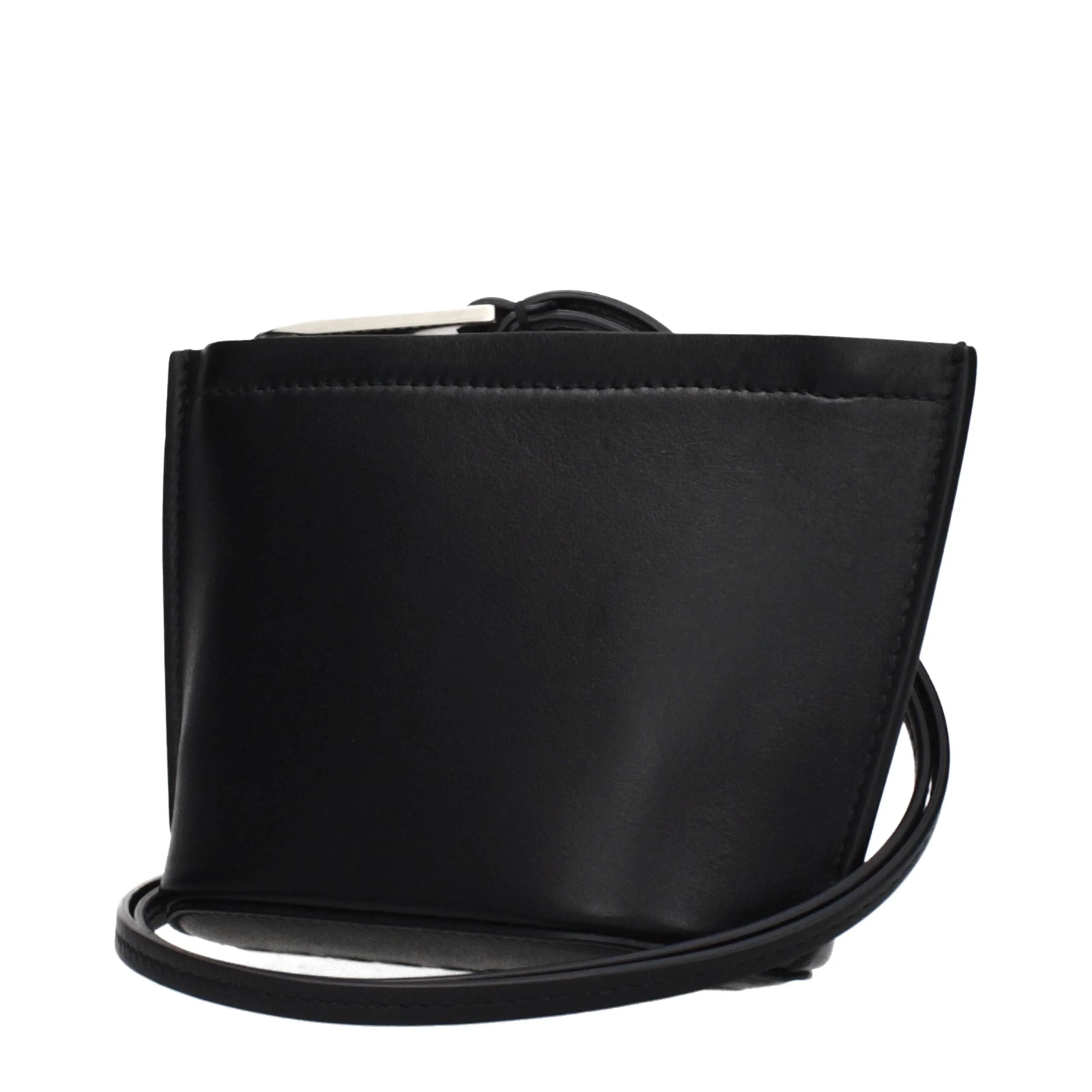 Salvatore Ferragamo Black Leather Clutch Bag