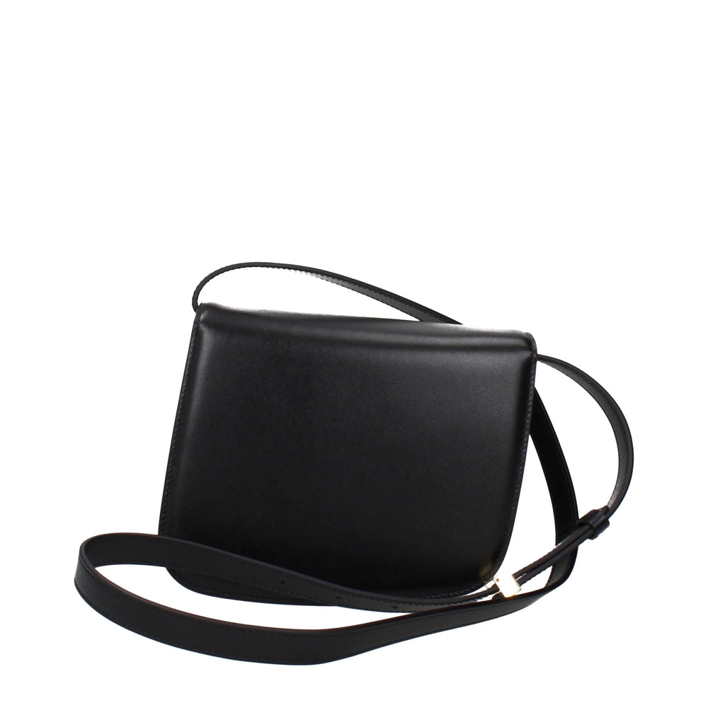 Salvatore Ferragamo Black Leather Crossbody Bag
