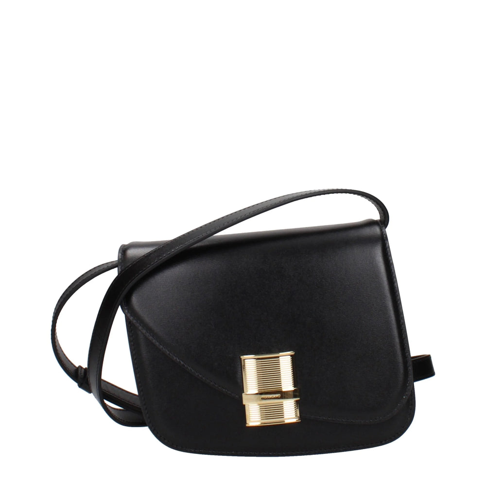 Salvatore Ferragamo Black Leather Crossbody Bag