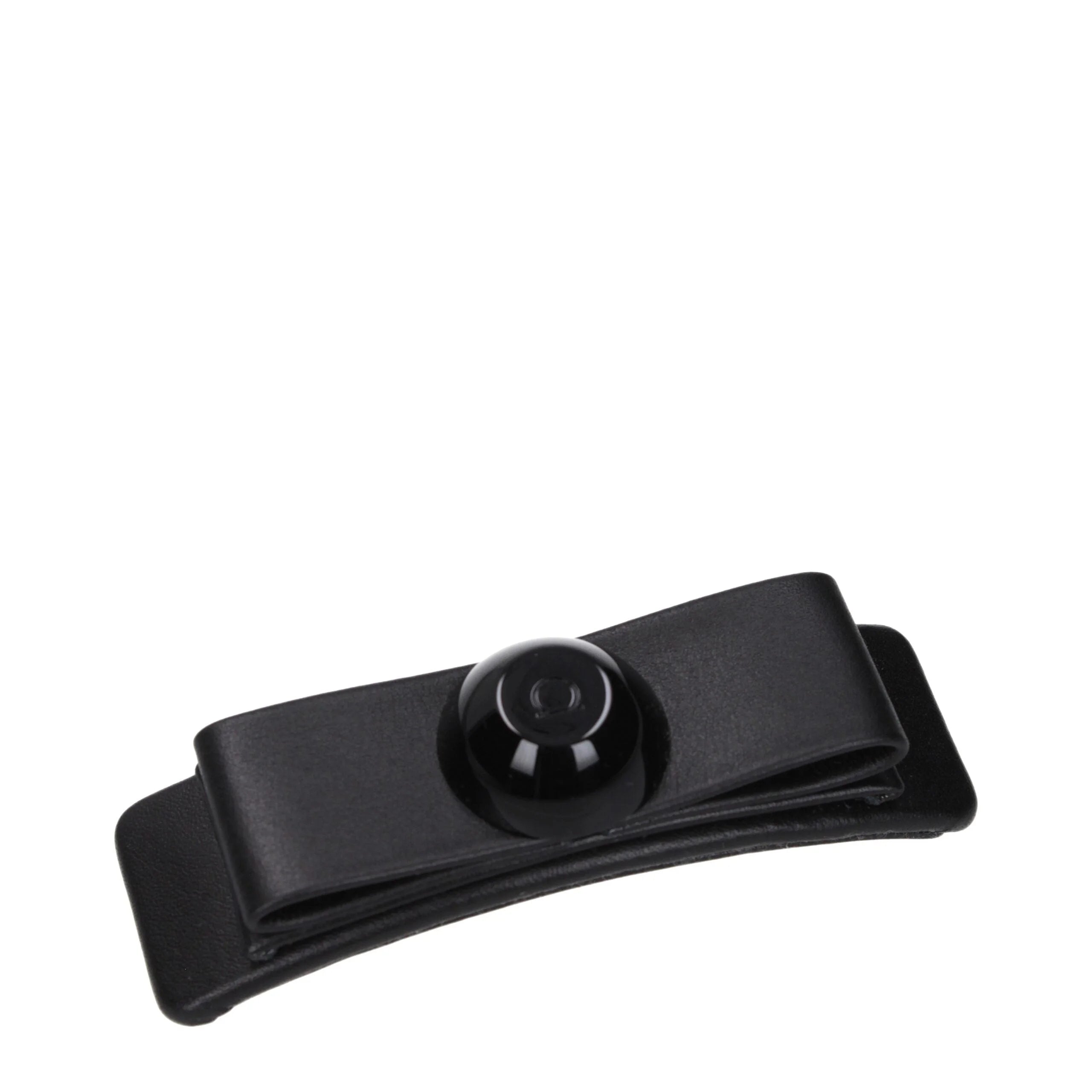 Salvatore Ferragamo Black Leather Hair Clip