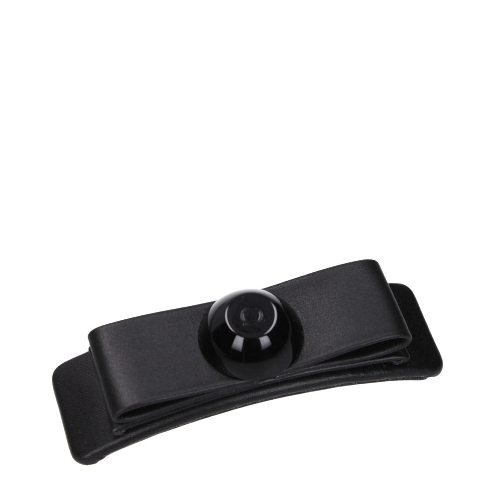 Salvatore Ferragamo Black Leather Hair Clip