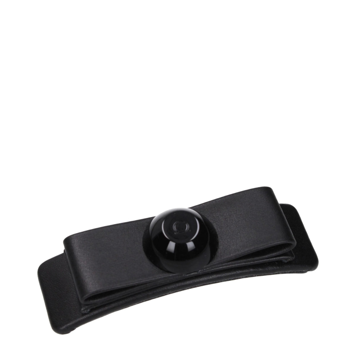 Salvatore Ferragamo Black Leather Hair Clip