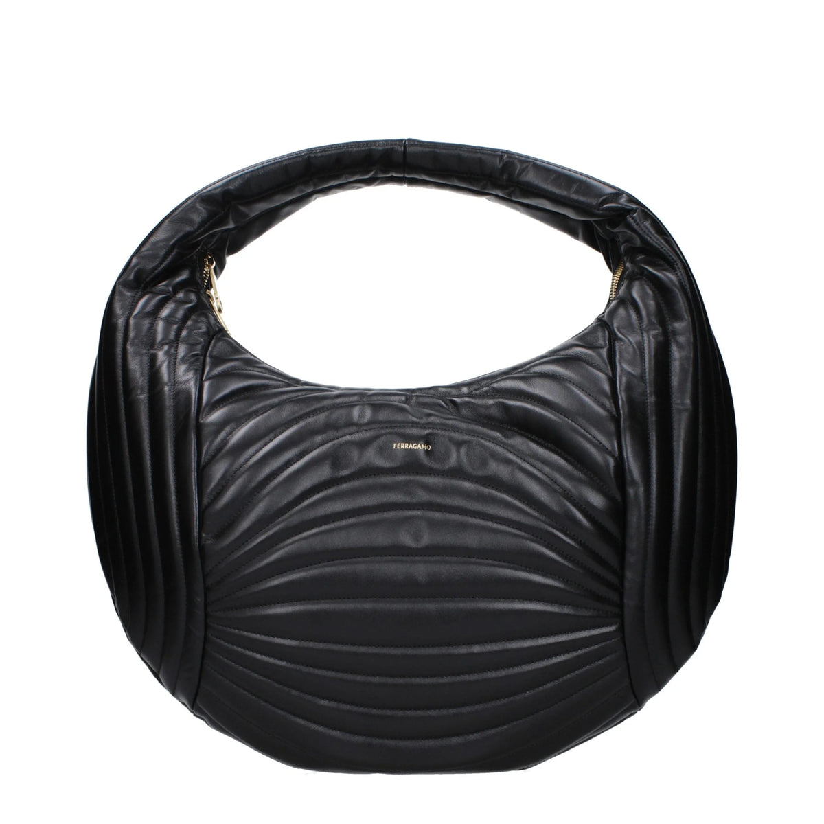 Salvatore Ferragamo Black Leather Handbags
