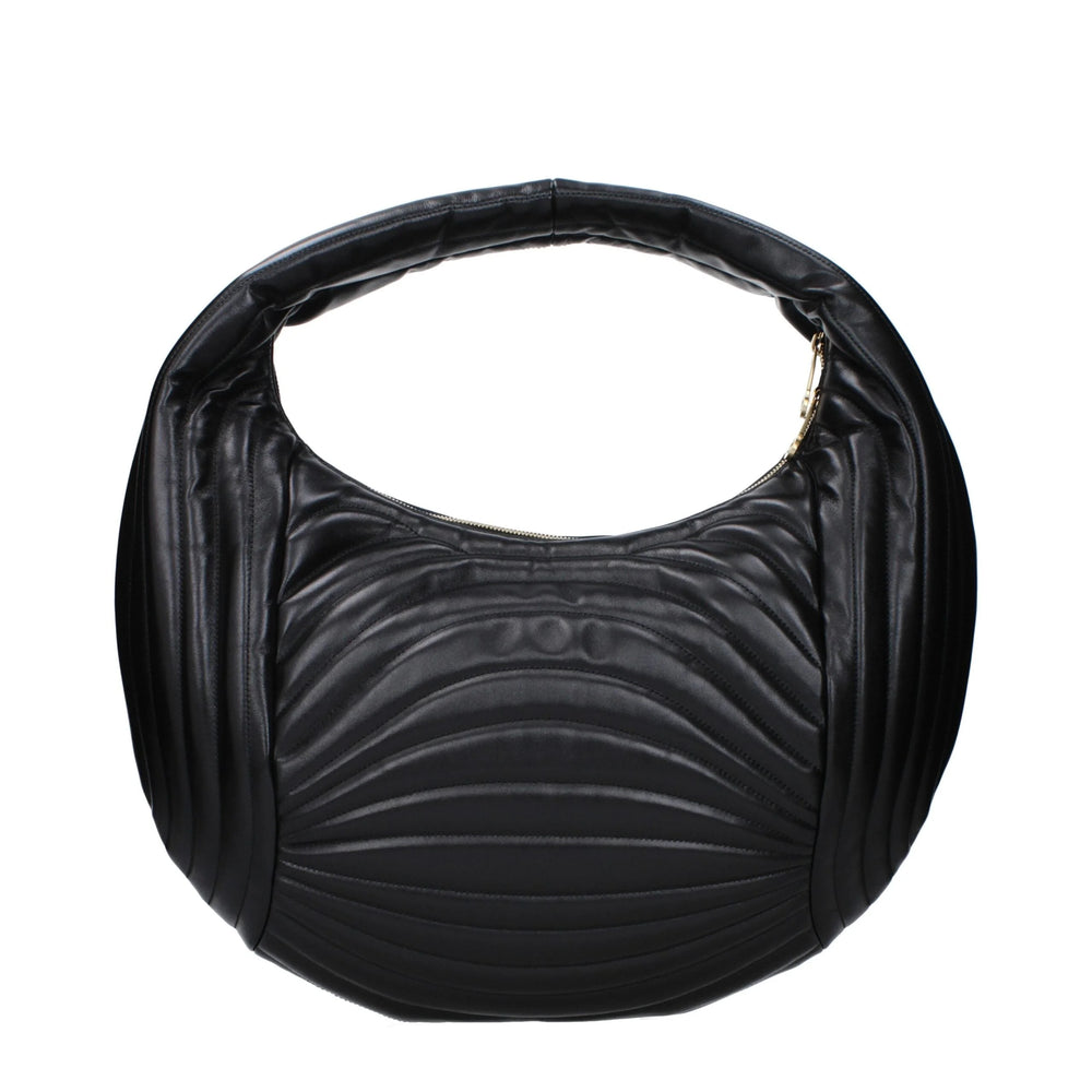 Salvatore Ferragamo Black Leather Handbags