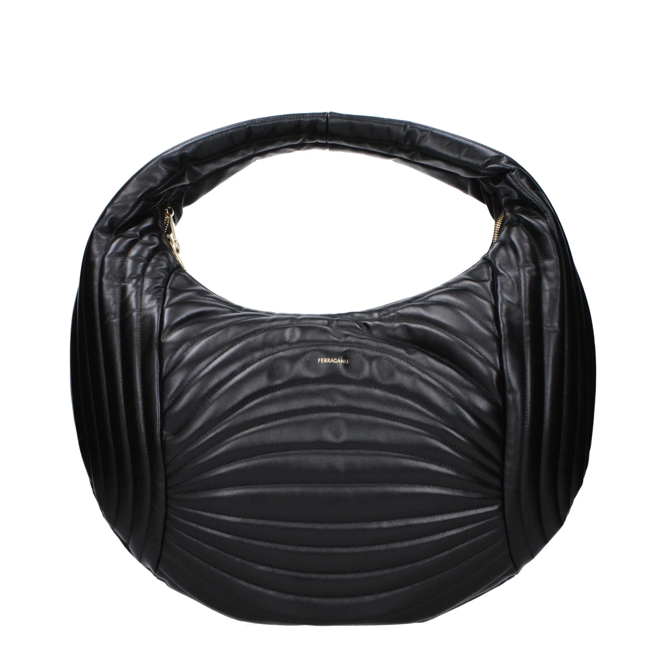 Salvatore Ferragamo Black Leather Handbags