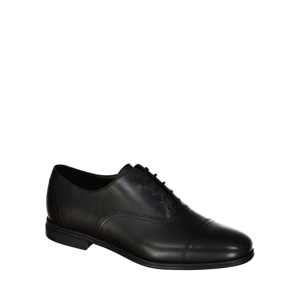 Salvatore Ferragamo Black Leather Oxfords And Derbies - EU41/US8
