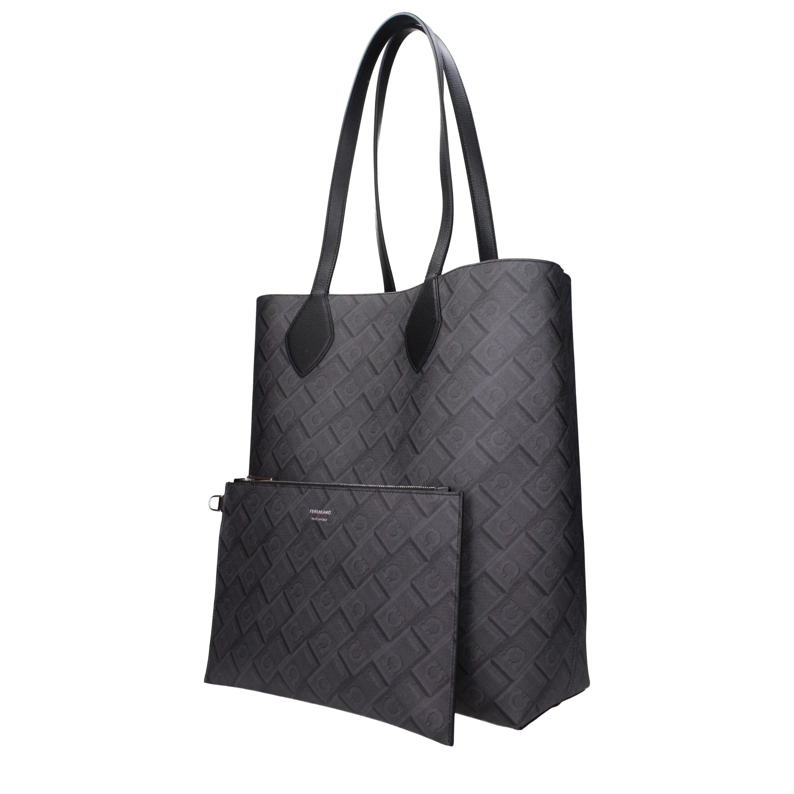 Sac bandoulière en cuir noir Salvatore Ferragamo