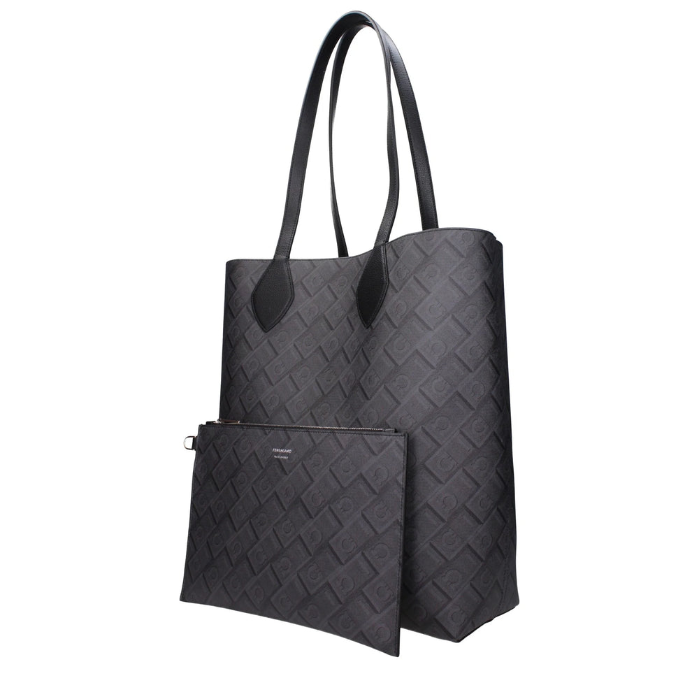 Sac bandoulière en cuir noir Salvatore Ferragamo