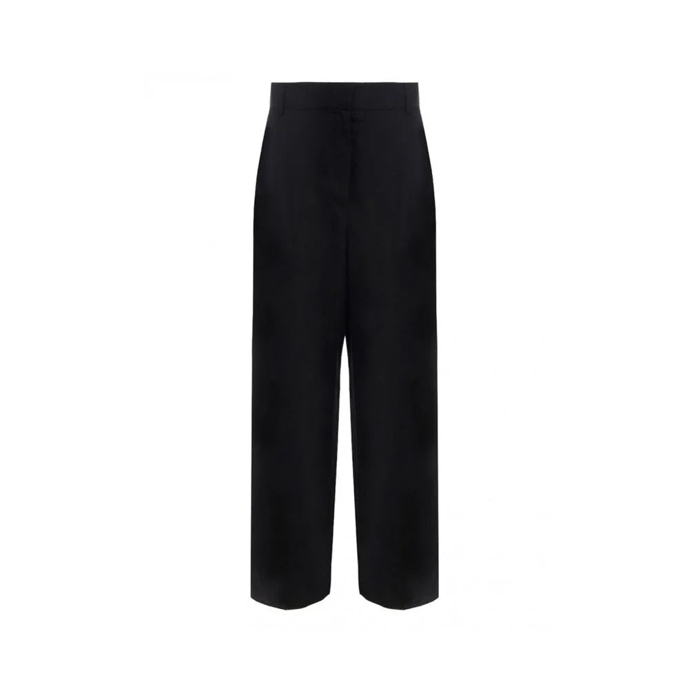 Salvatore Ferragamo Black Silk Casual Pants - 40