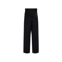 Salvatore Ferragamo Black Silk Casual Pants - 40
