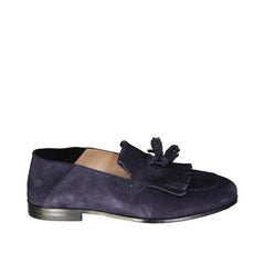 Salvatore Ferragamo Blue Calfskin Slip-On Loafers - EU39.5/US6.5
