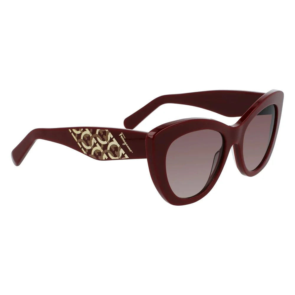 Salvatore Ferragamo Bordeaux Acetate Sunglasses - Sunglasses