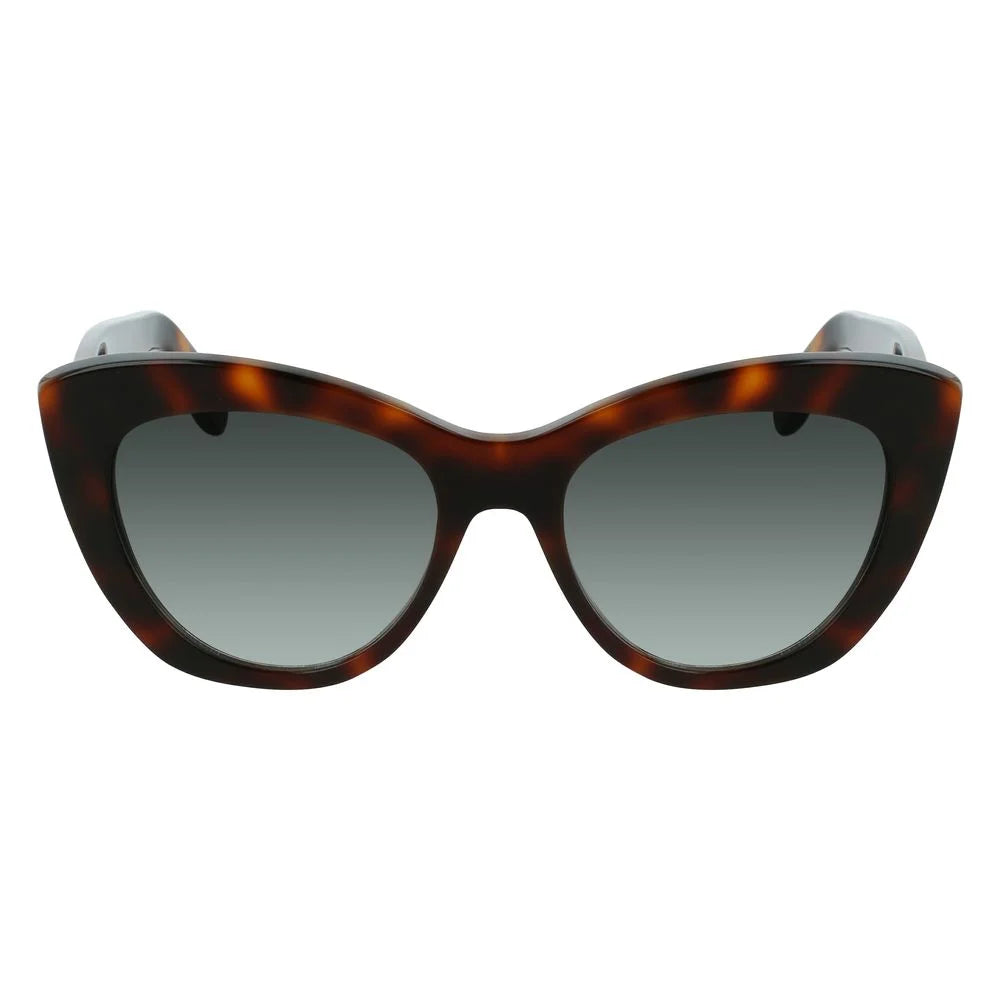 Salvatore Ferragamo Brown Acetate Sunglasses