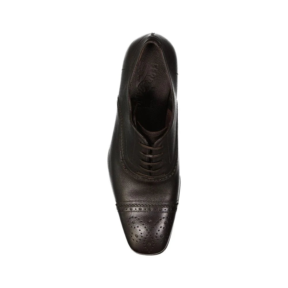 Salvatore Ferragamo Brown Calfskin Oxfords And Derbies - EU41.5/US8.5