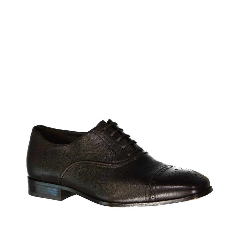 Salvatore Ferragamo Brown Calfskin Oxfords And Derbies - EU41.5/US8.5