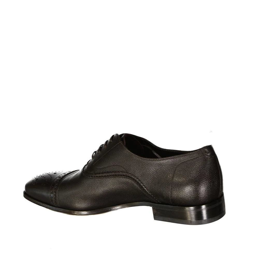 Salvatore Ferragamo Brown Calfskin Oxfords And Derbies - EU41.5/US8.5