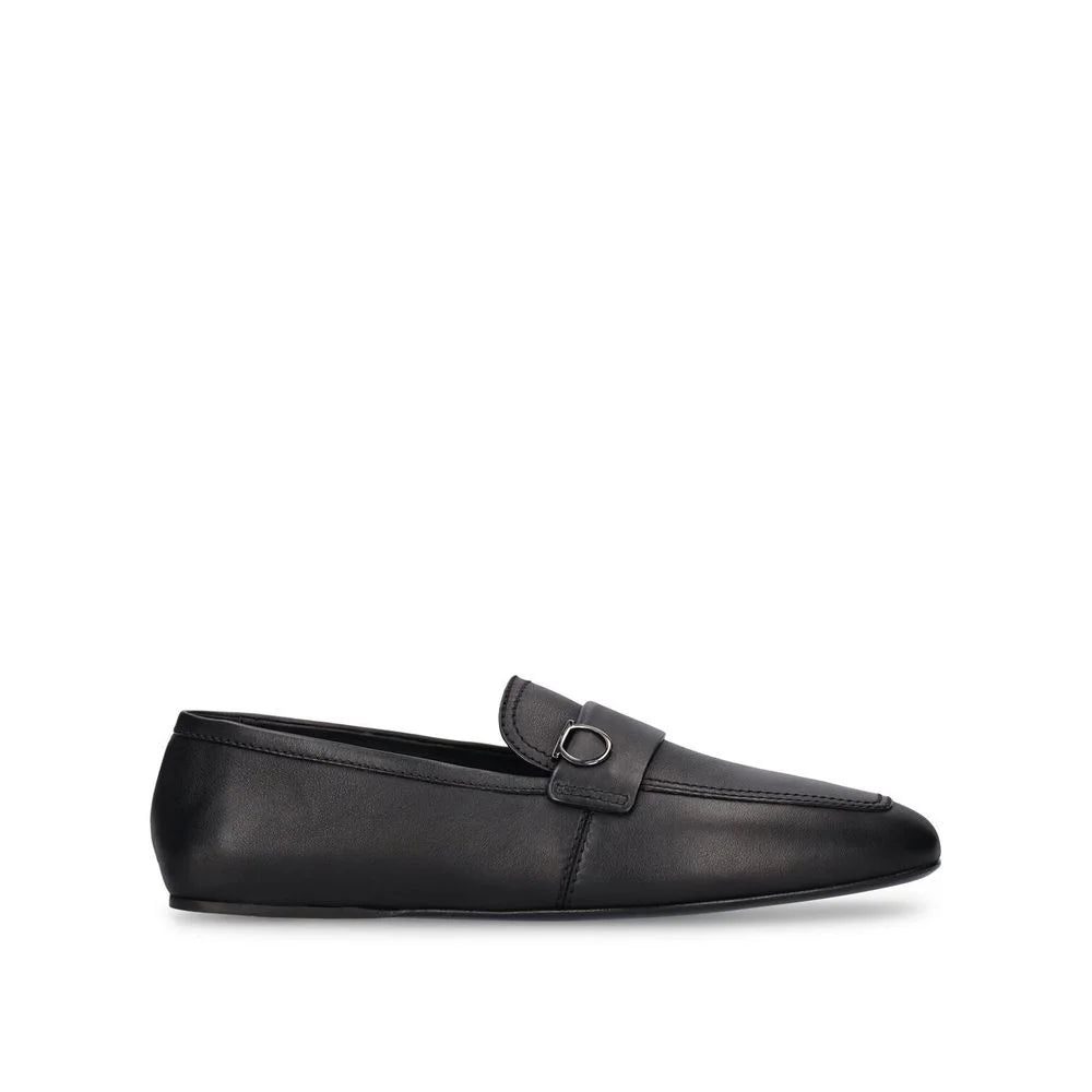 Salvatore Ferragamo Brown Calfskin Slip-On Loafers