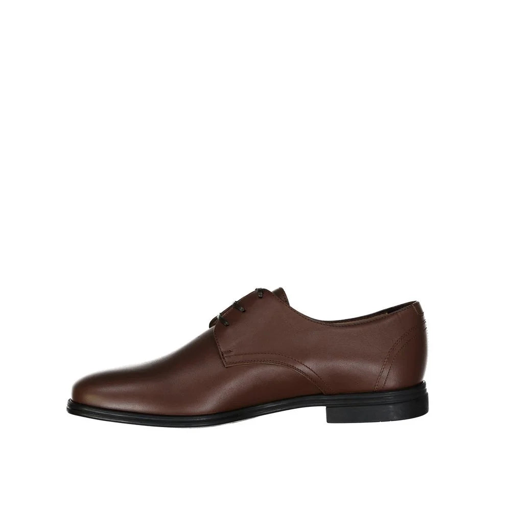 Salvatore Ferragamo Brown Leather Oxfords And Derbies - EU41/US8