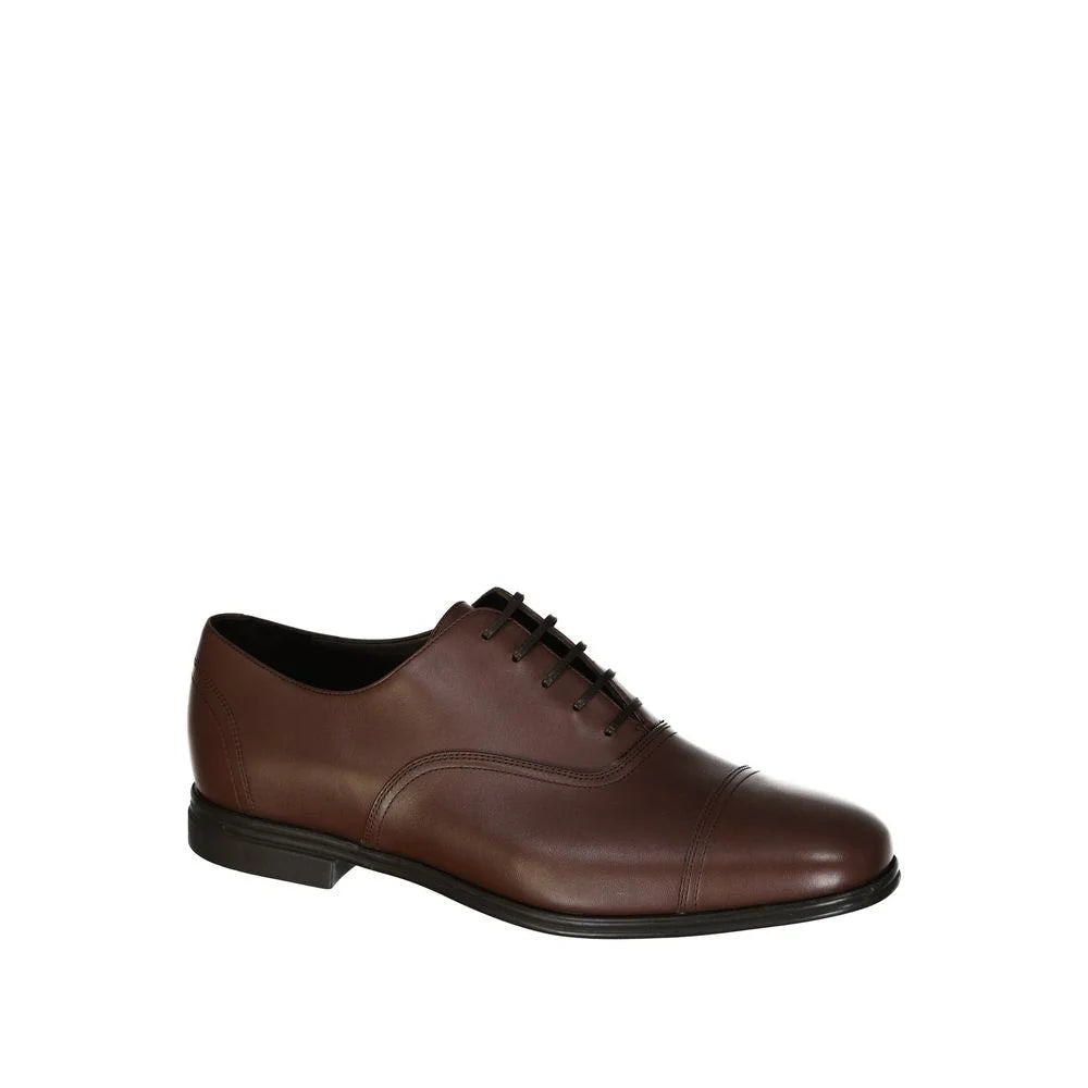 Salvatore Ferragamo Brown Leather Oxfords And Derbies - EU43.5/US10.5