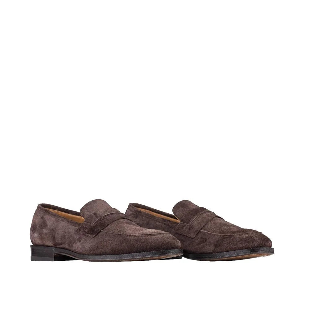 Salvatore Ferragamo Brown Leather Slip-On Loafers - EU43.5/US10.5
