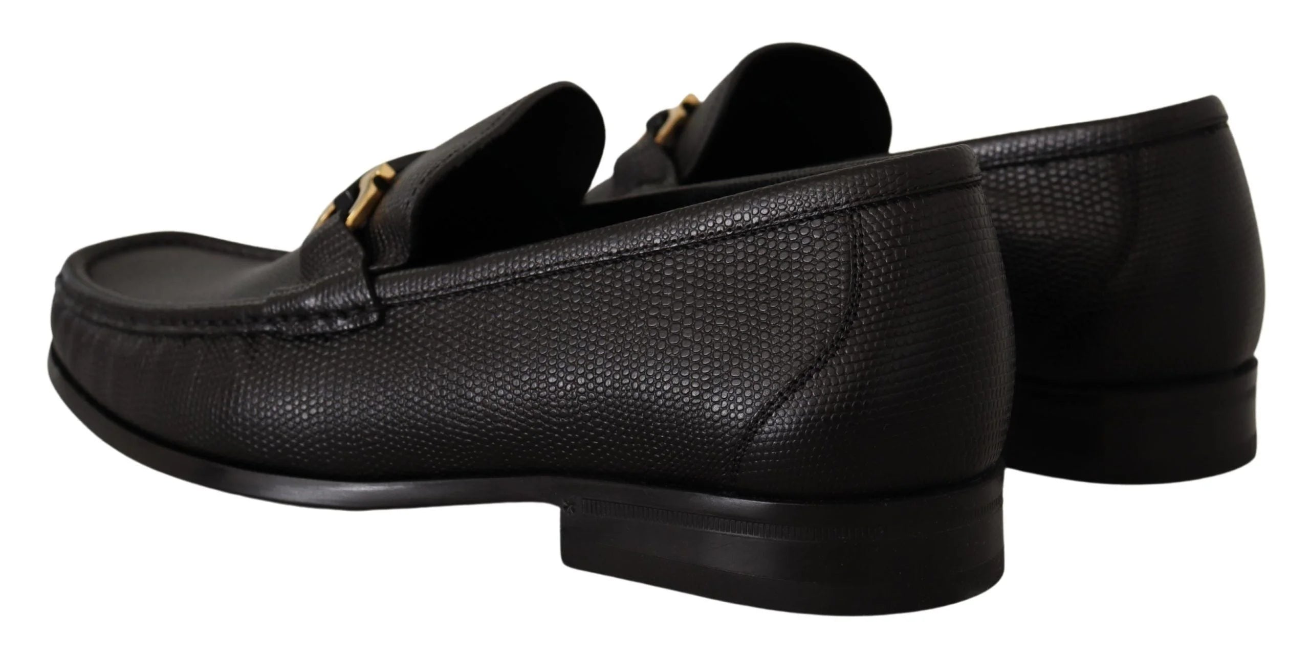 Salvatore Ferragamo Elegant Black Calf Leather Loafers - Flats