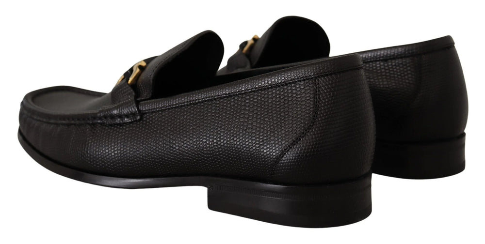 Salvatore Ferragamo Elegant Black Calf Leather Loafers - Flats