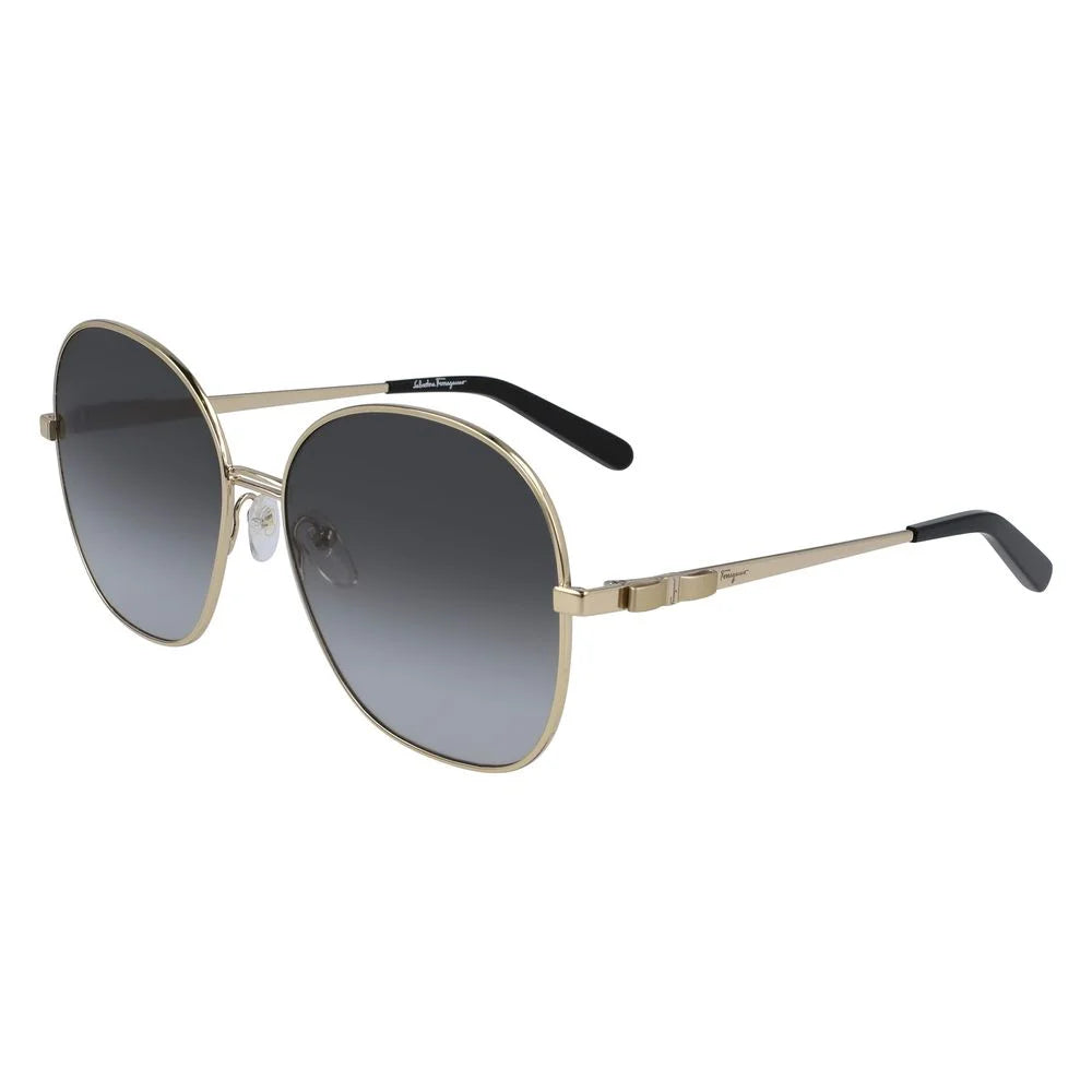 Salvatore Ferragamo Gold Metal Sunglasses - Sunglasses