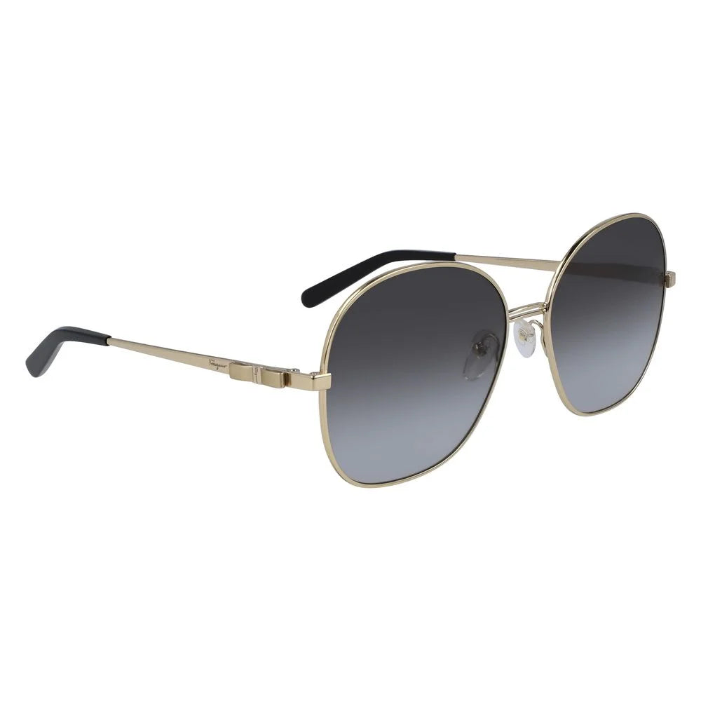 Salvatore Ferragamo Gold Metal Sunglasses - Sunglasses