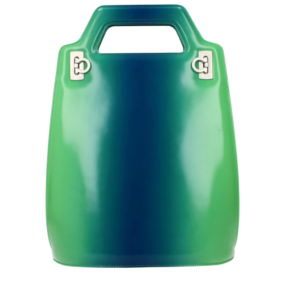 Salvatore Ferragamo Green Leather Handbag