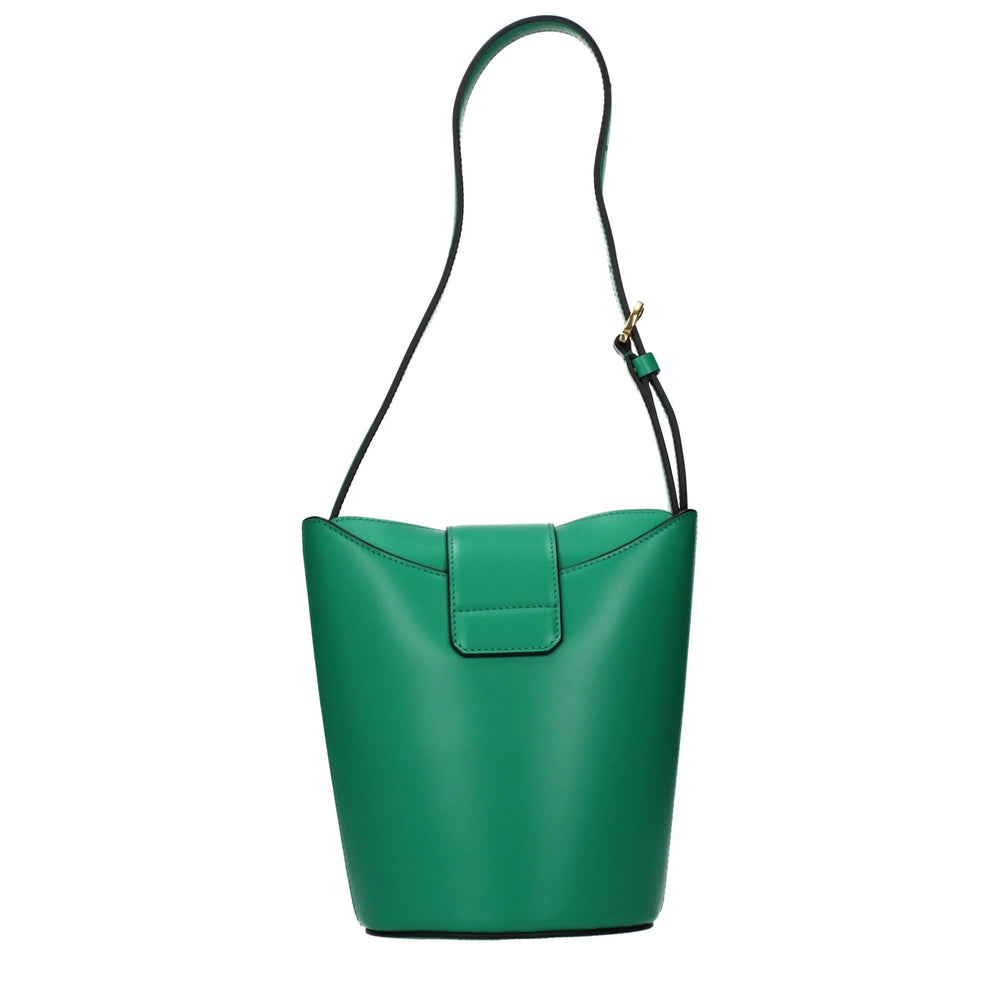 Salvatore Ferragamo Green Leather Shoulder Bag