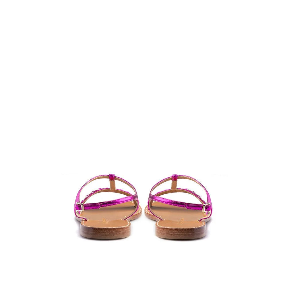 Salvatore Ferragamo Purple Leather Sandal - EU37/US7 - Sandals