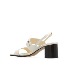 Salvatore Ferragamo White Calfskin Platform Sandals - EU36/US6