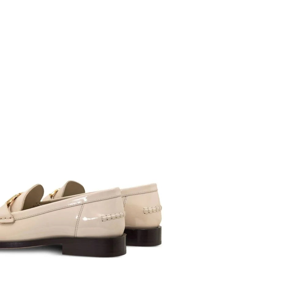 Salvatore Ferragamo White Calfskin Slip-On Loafers - EU36/US6