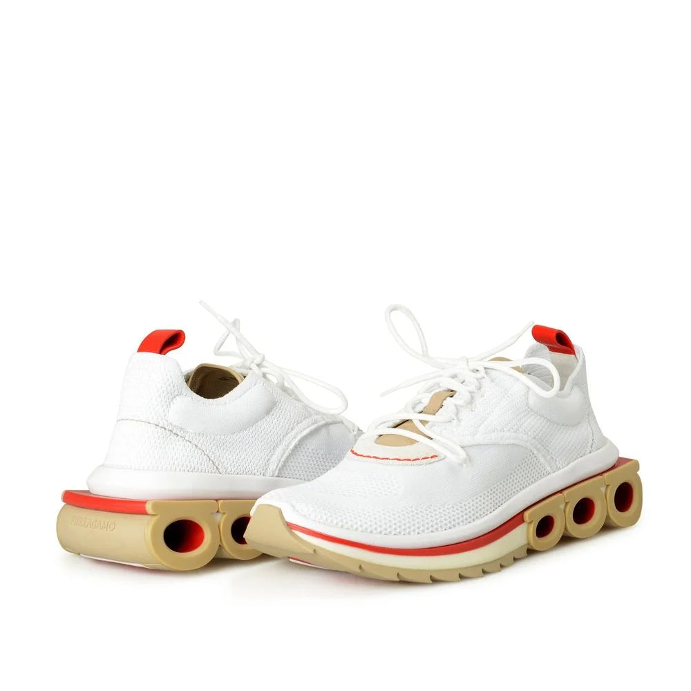 Salvatore Ferragamo Białe Trampki Sportowe