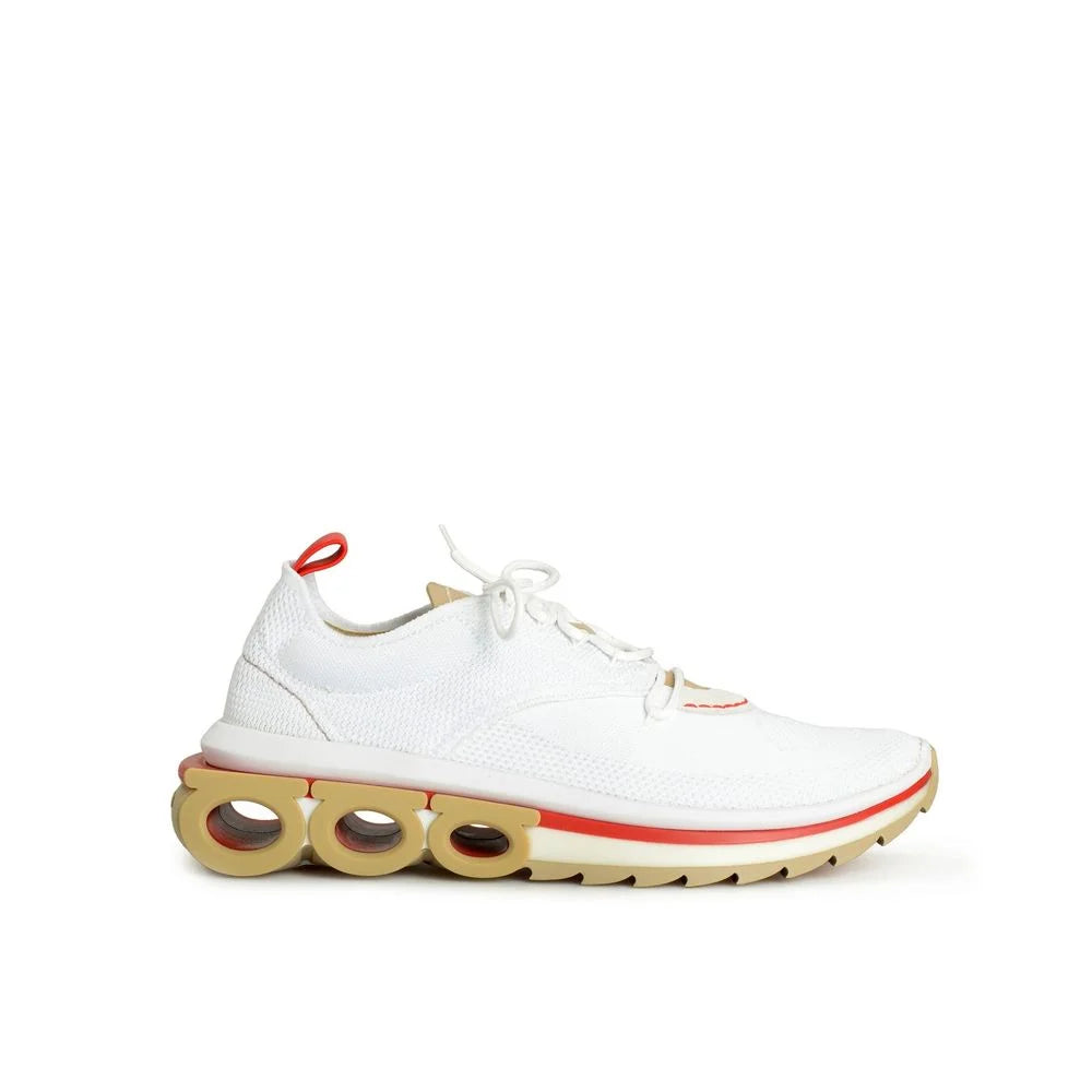 Salvatore Ferragamo Białe Trampki Sportowe