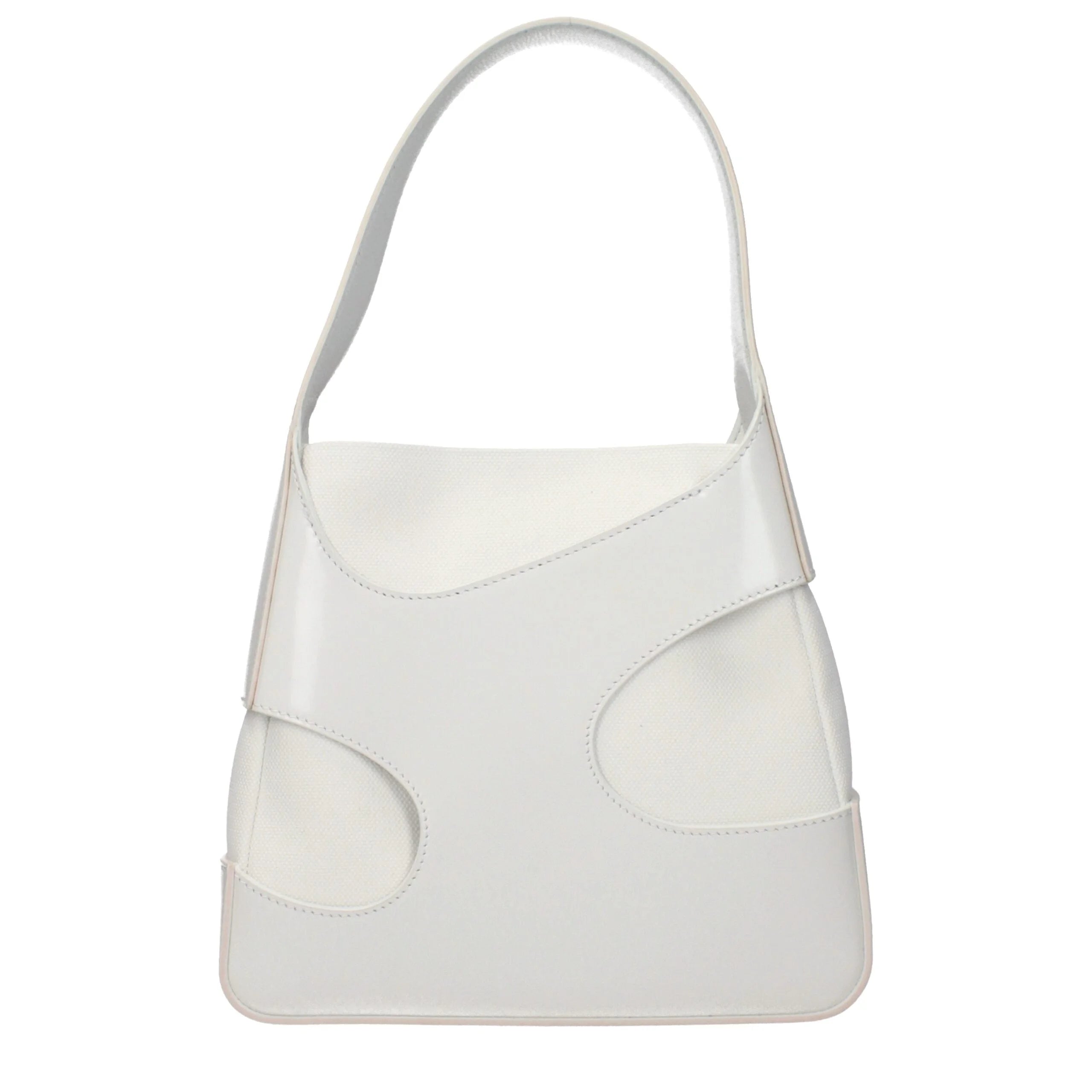 Salvatore Ferragamo White Fabric Handbag