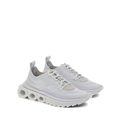 Salvatore Ferragamo Bílé nylonové sportovní tenisky - EU45/US12