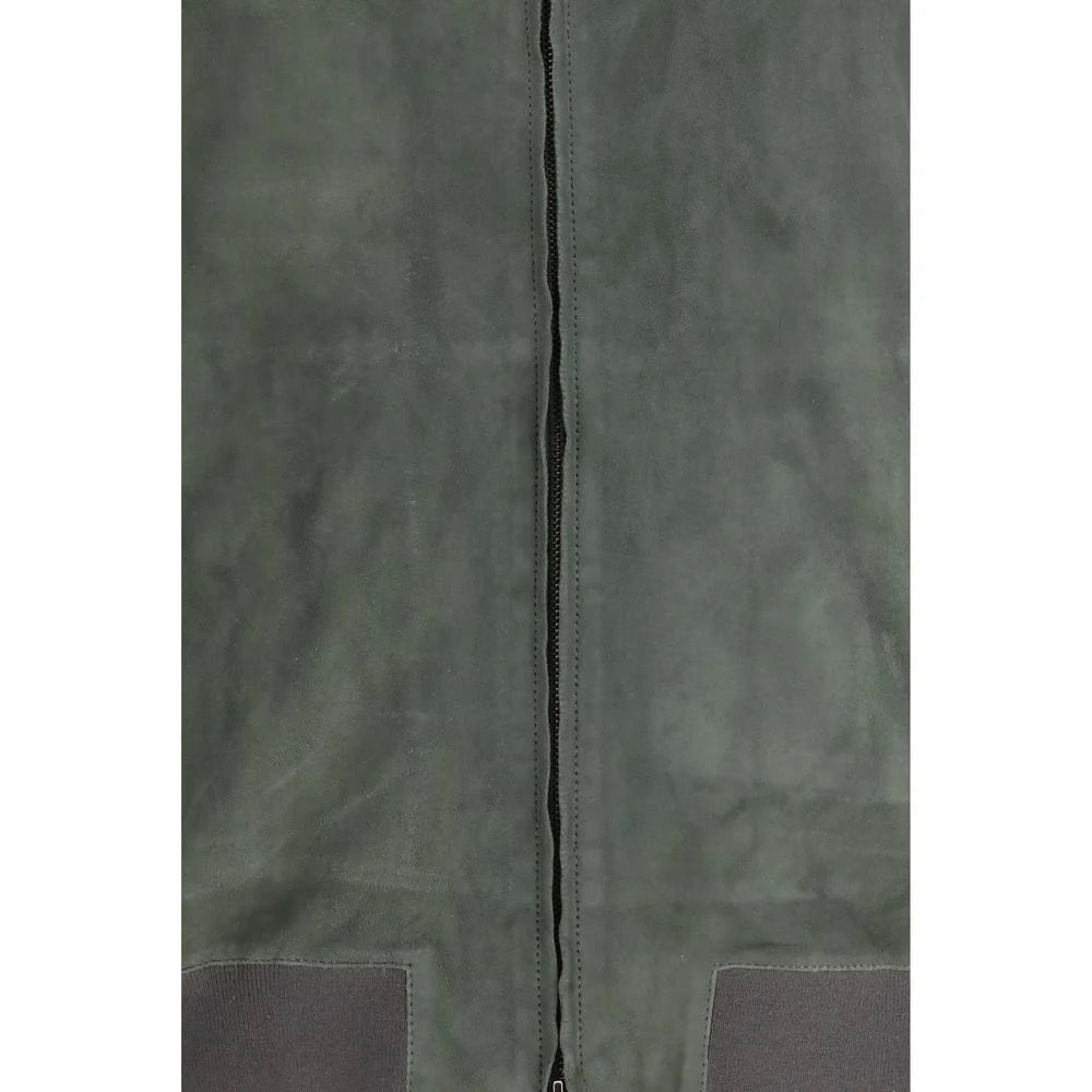 Salvatore Santoro Bicolor Calf Leather Bos Taurus Bomber - IT48 | M