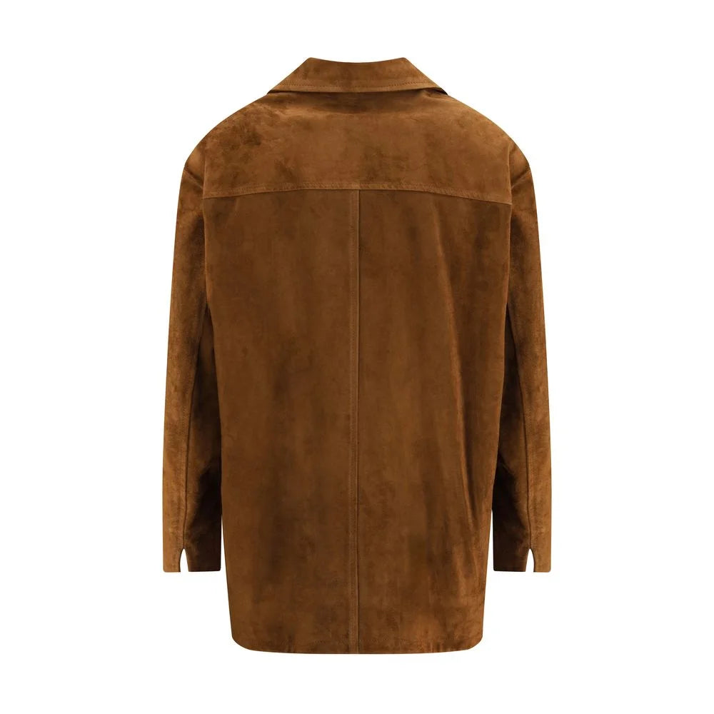 Salvatore Santoro Brown Calf Leather Bos Taurus Coat - IT42 | L
