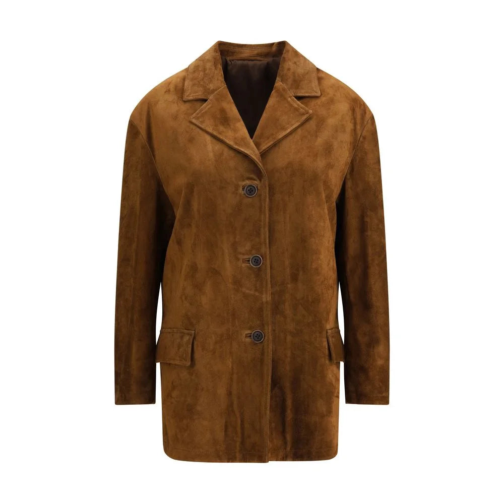 Salvatore Santoro Brown Calf Leather Bos Taurus Coat - IT42 | L