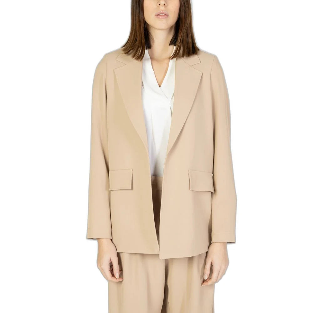 Sandro Ferrone Beige Polyester Blazer - IT48 | XL - Coats & Jackets