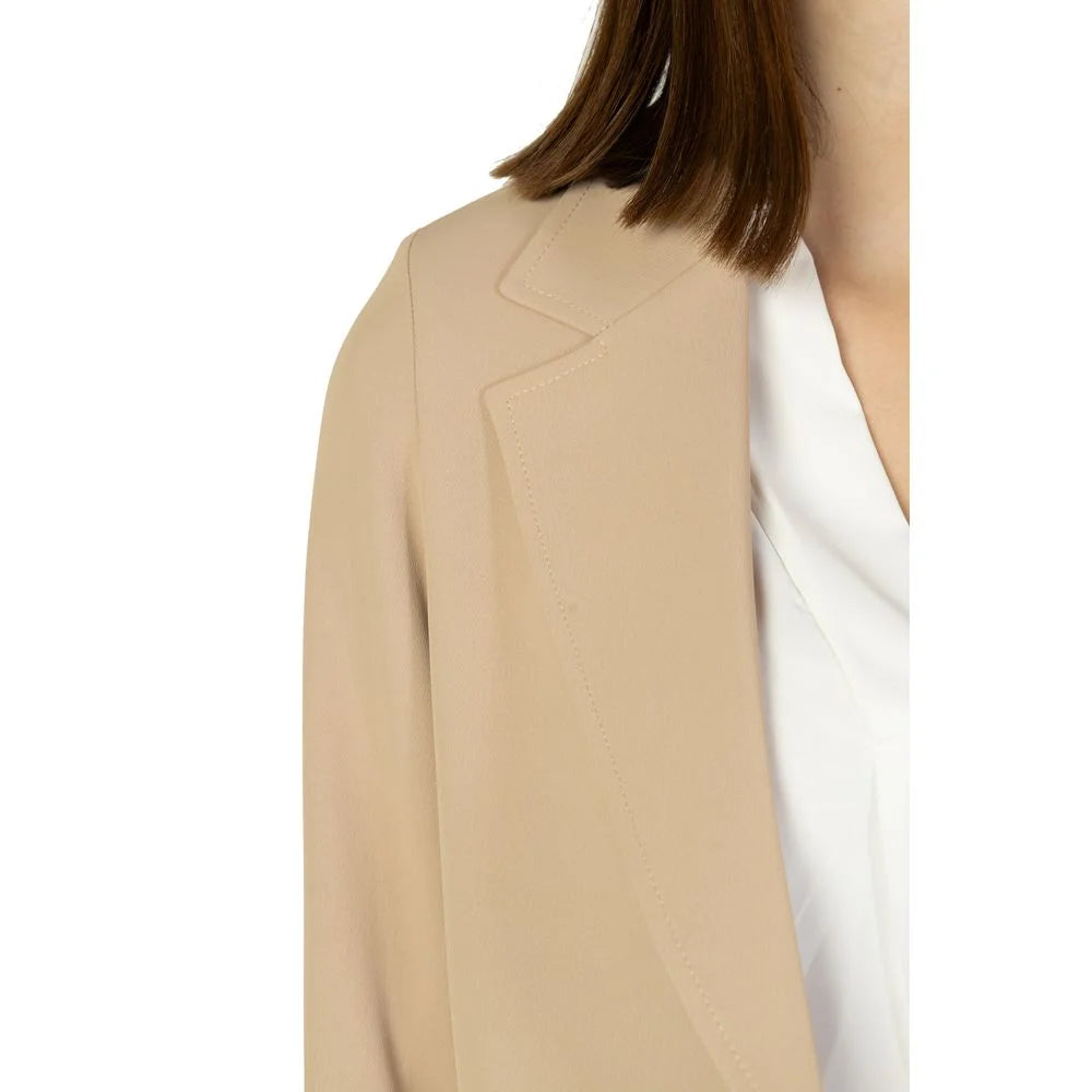 Sandro Ferrone Beige Polyester Blazer - IT48 | XL - Coats & Jackets