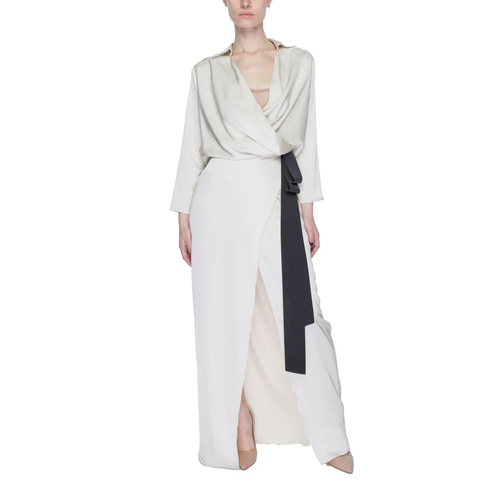 Sandro Ferrone Beige Polyester Long - IT40 | XS - Dresses