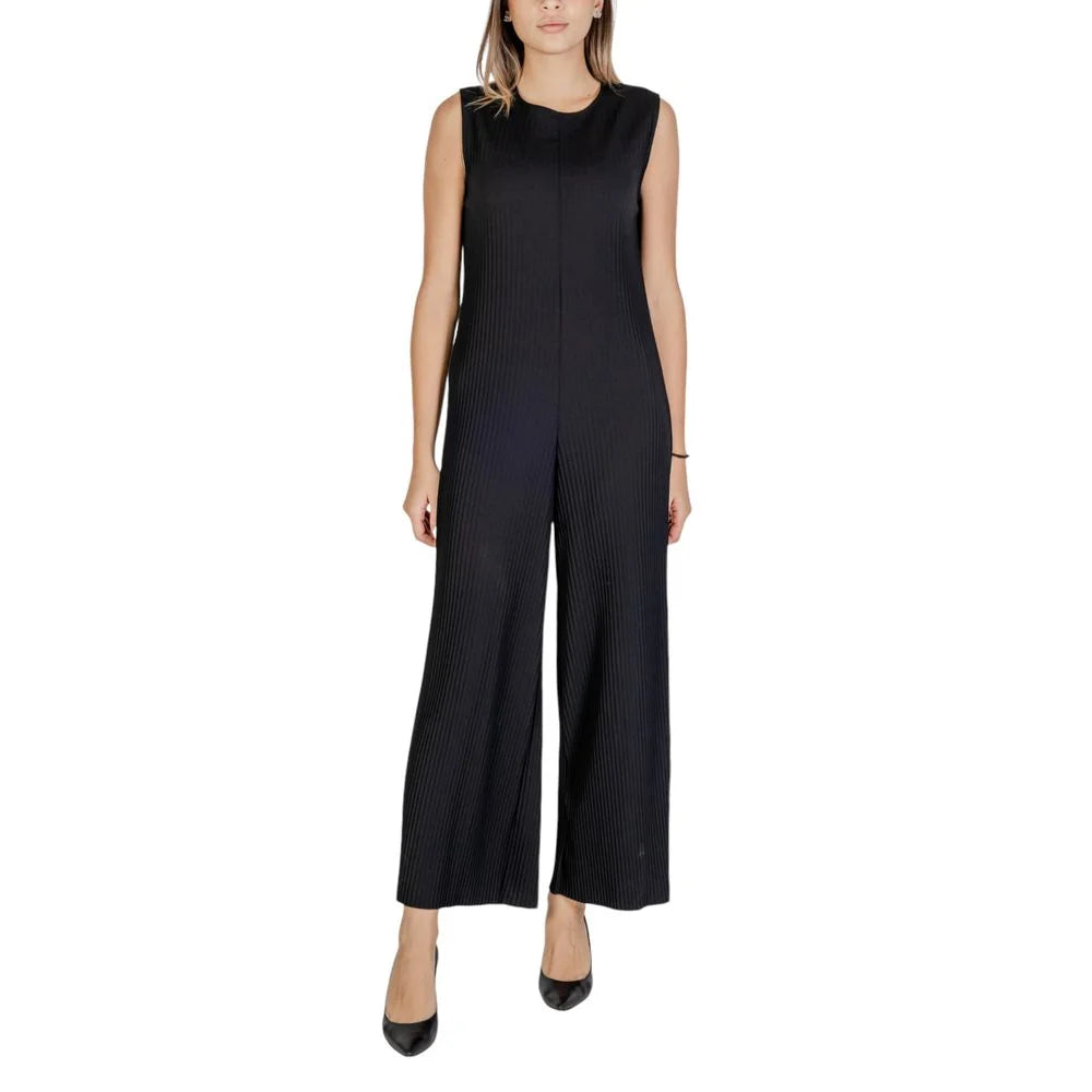 Sandro Ferrone Black Polyester Jumpsuit - One-Pieces