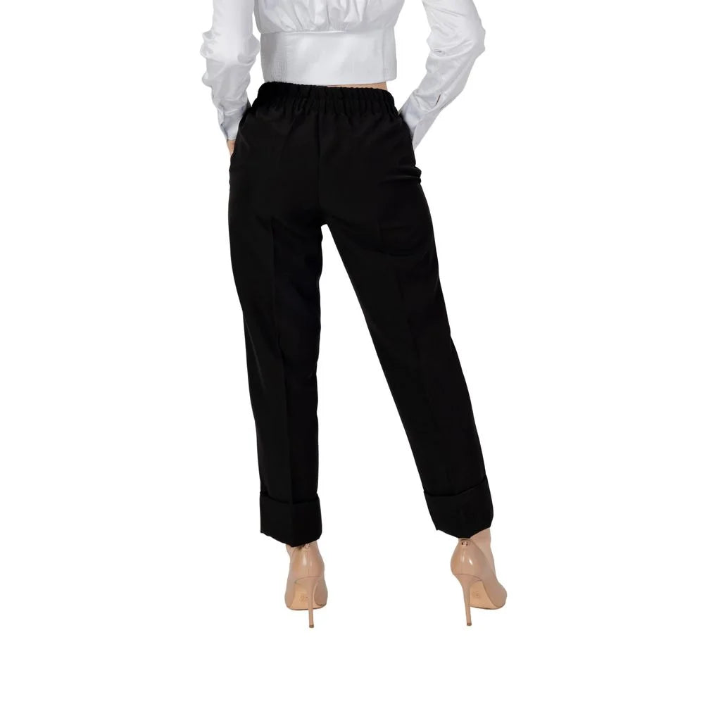 Sandro Ferrone Black Polyester Pant - IT40 | XS - Trousers