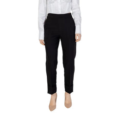 Sandro Ferrone Black Polyester Pant - IT40 | XS - Trousers