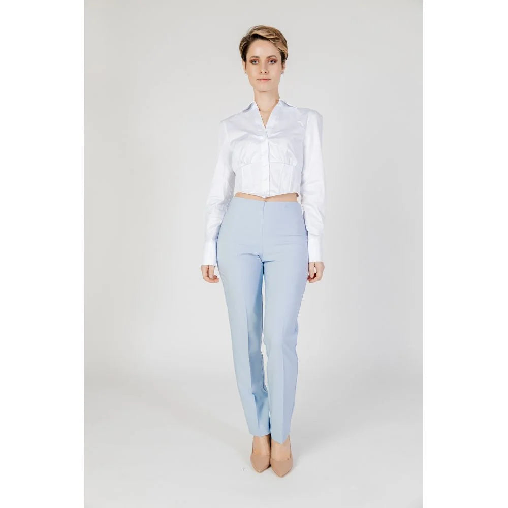 Sandro Ferrone Blue Polyester Pant - IT46 | L - Trousers