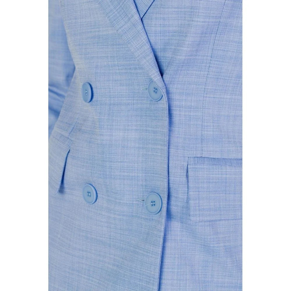 Sandro Ferrone Blue Viscose Blazer - IT46 | L - Coats & Jackets